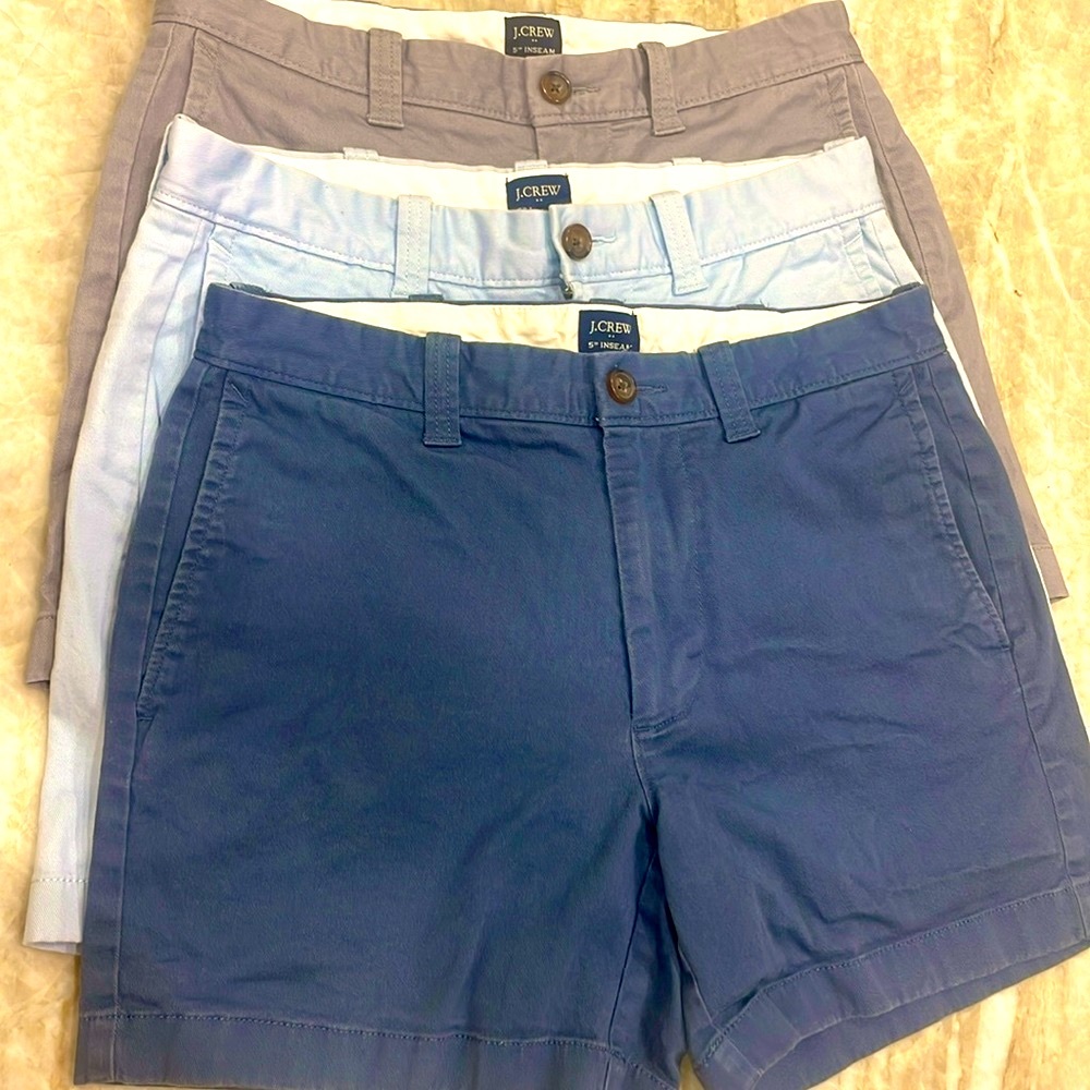 (Bundle)-3 pair. JCrew Men’s 5’ inseam shorts